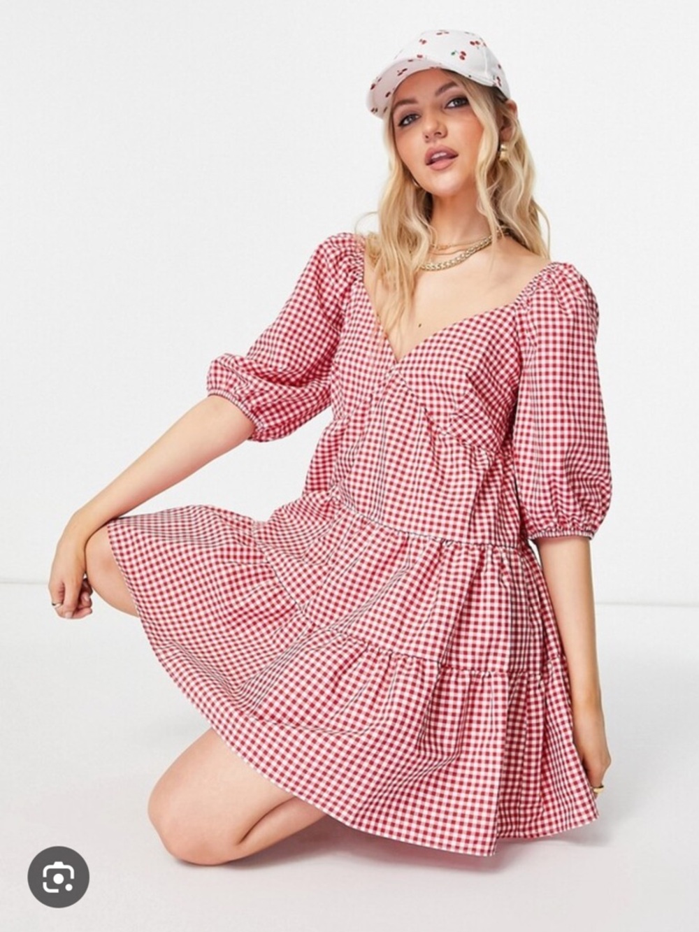 ASOS Gingham Babydoll Dress